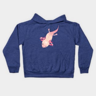 Axolotl in the water Kids Hoodie